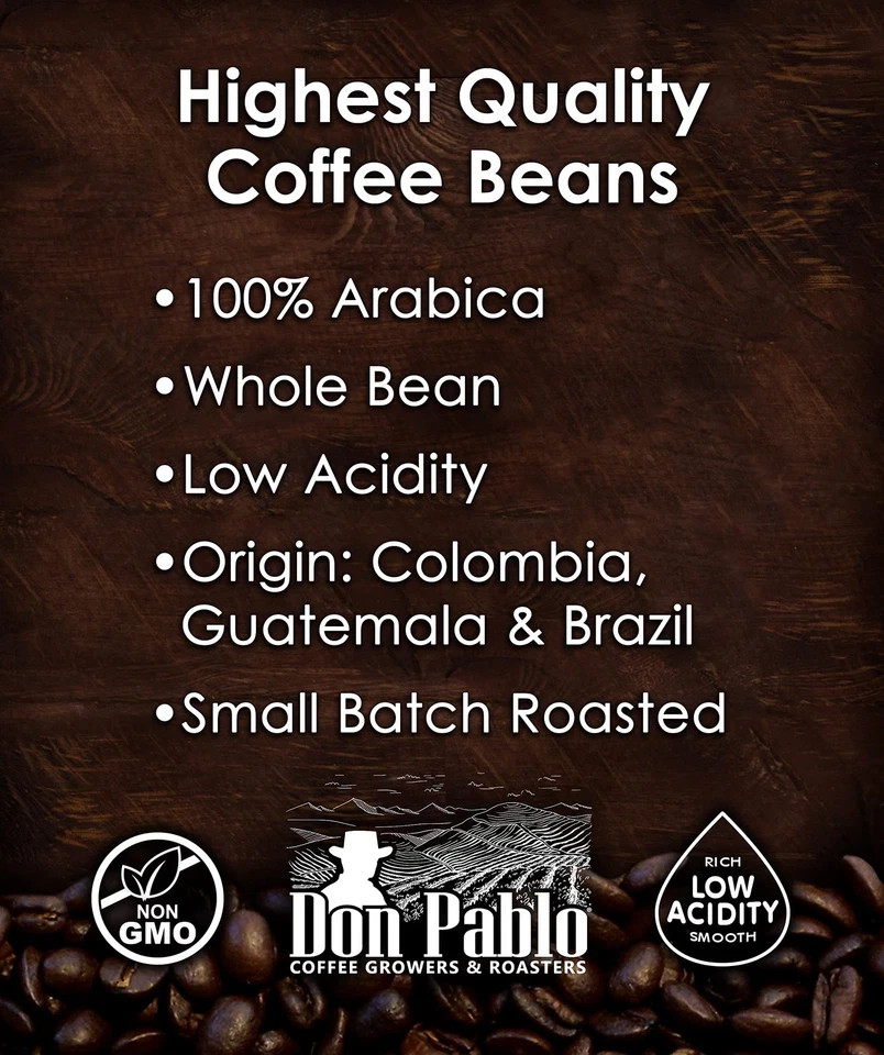 Don Pablo Gourmet Coffee – Signature Blend – Medium Dark Roast – Whole Bean