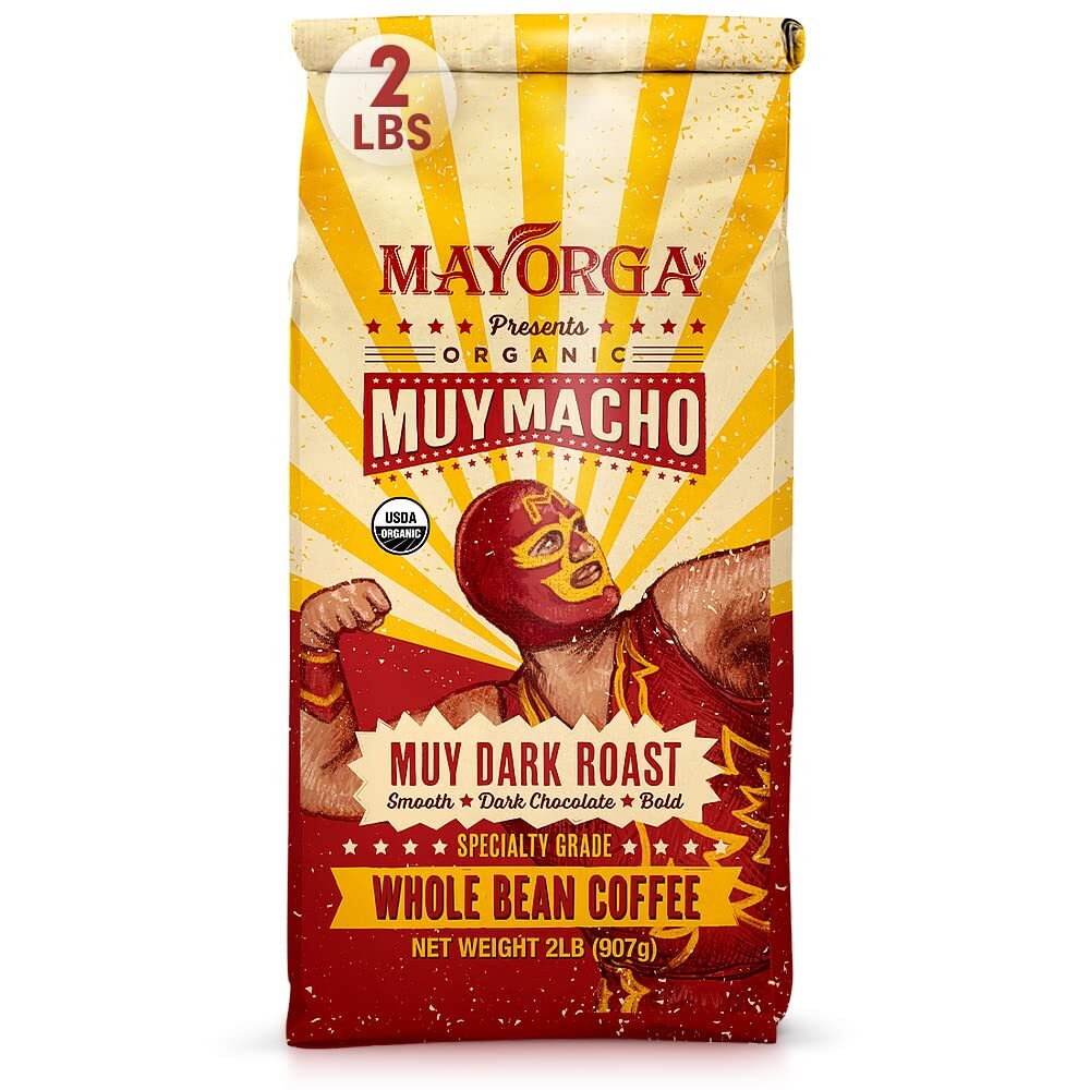 Mayorga Intense Dark Roast Coffee 2 lb – Muy Macho Blend 100% Arabica