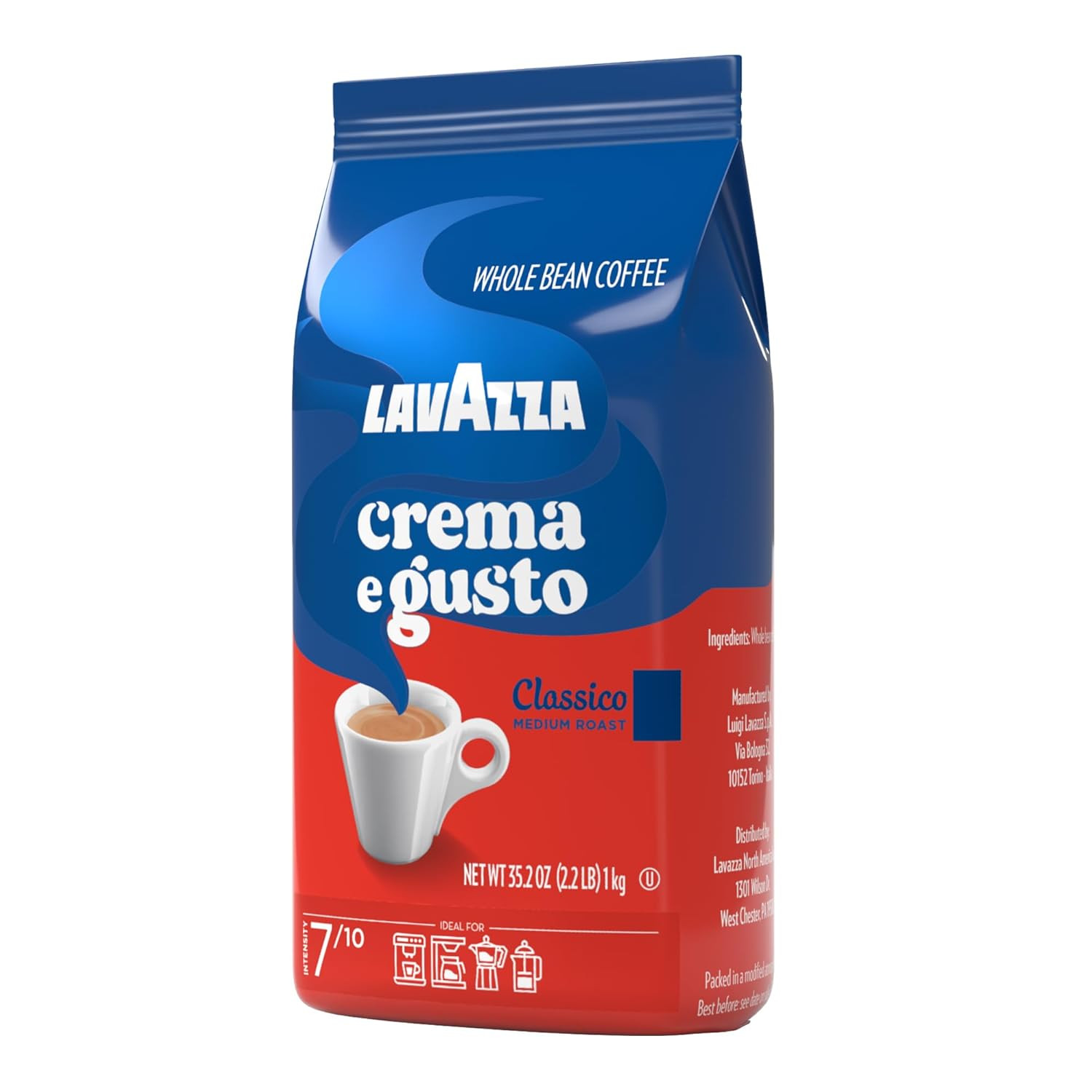 Lavazza Crema E Gusto Whole Bean Coffee (4.4 lb, 2 – pack ) – NEW – Free Ship