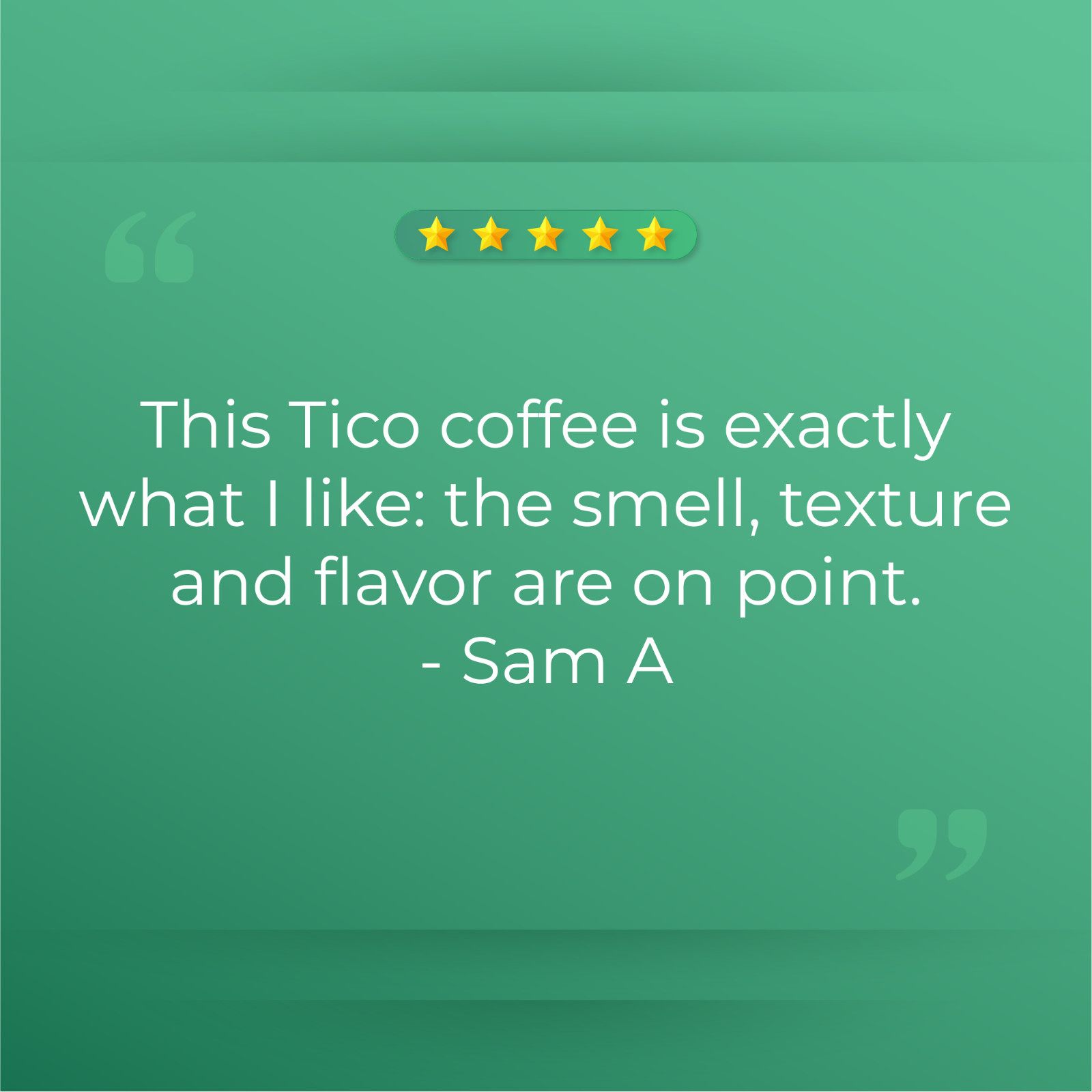 Coffee from Costa Rica Medium Roast Ground, Roasted Fresh in South Carolina