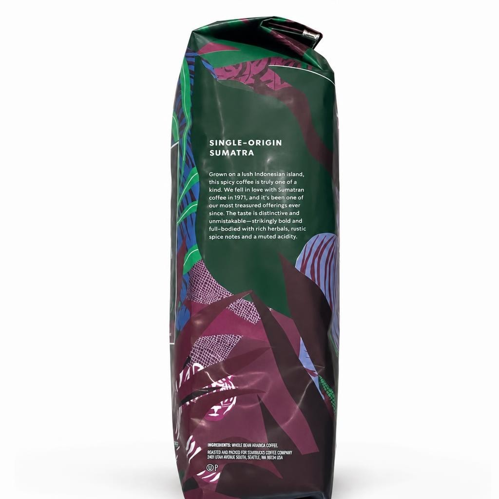 Starbucks Whole Bean Coffee, Decaf Sumatra, 16-Ounce Bag