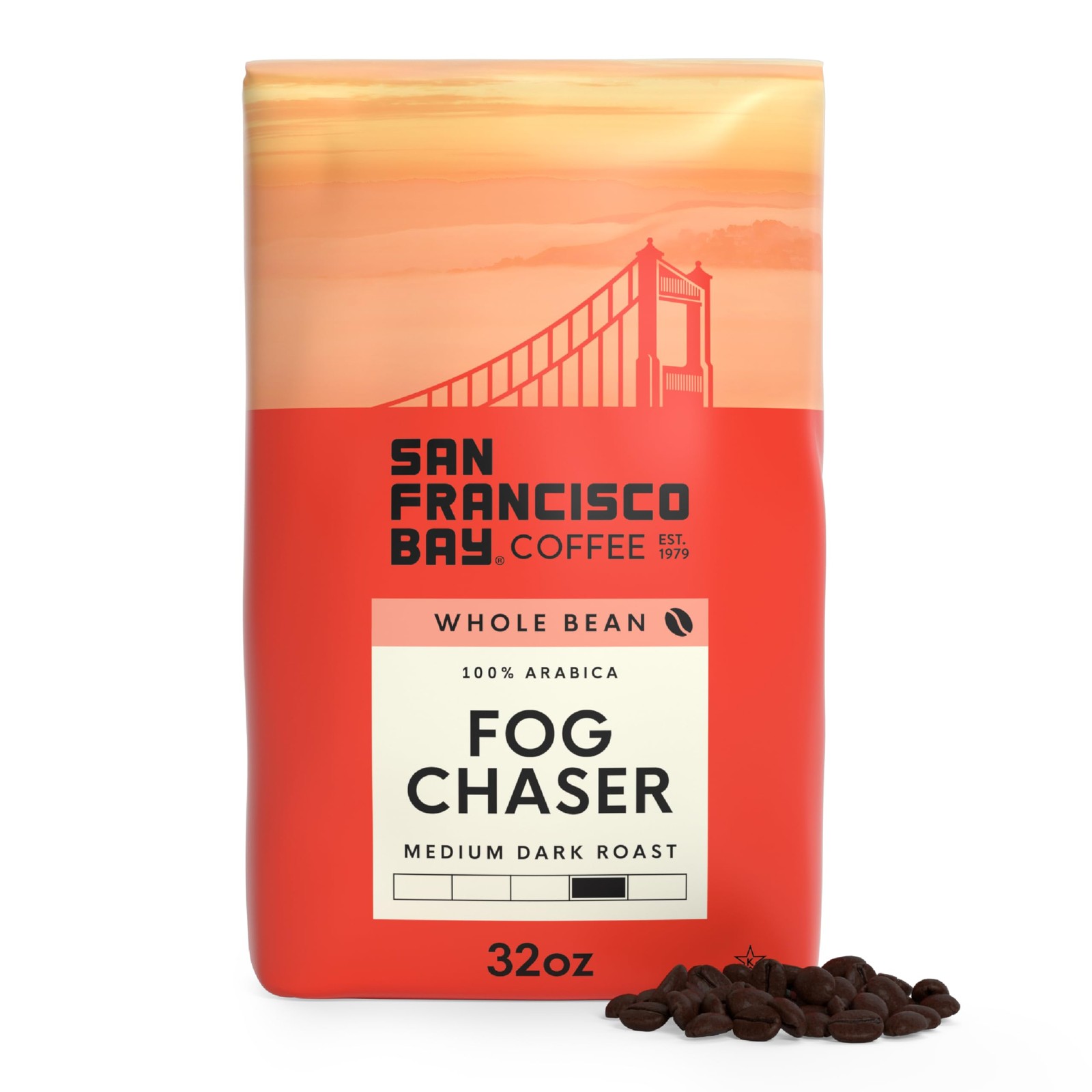 San Francisco Bay Coffee Fog Chaser Whole Bean Coffee, 2 lb bag