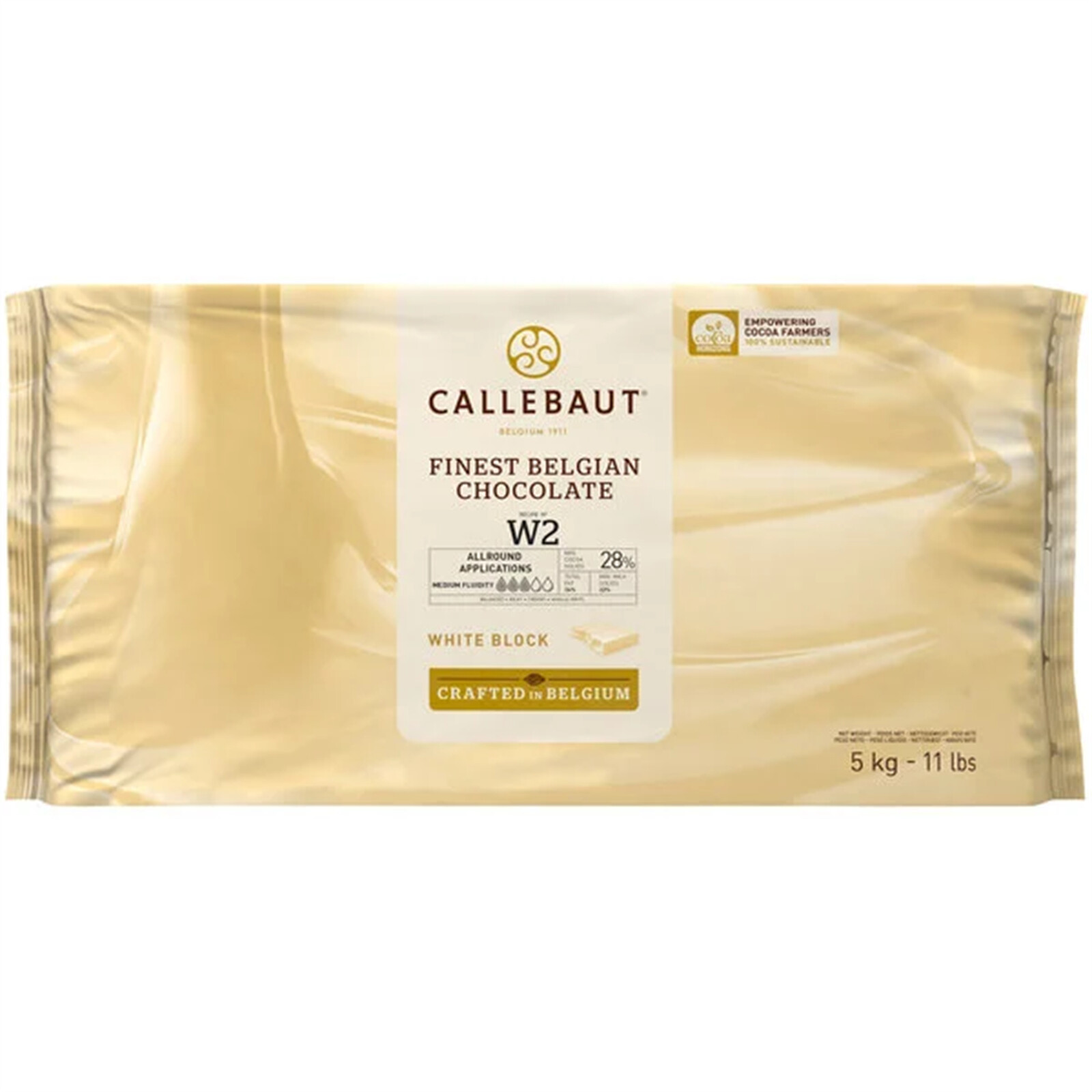 Callebaut Recipe W2 White Chocolate Block 11 lb. WS-409CW2120