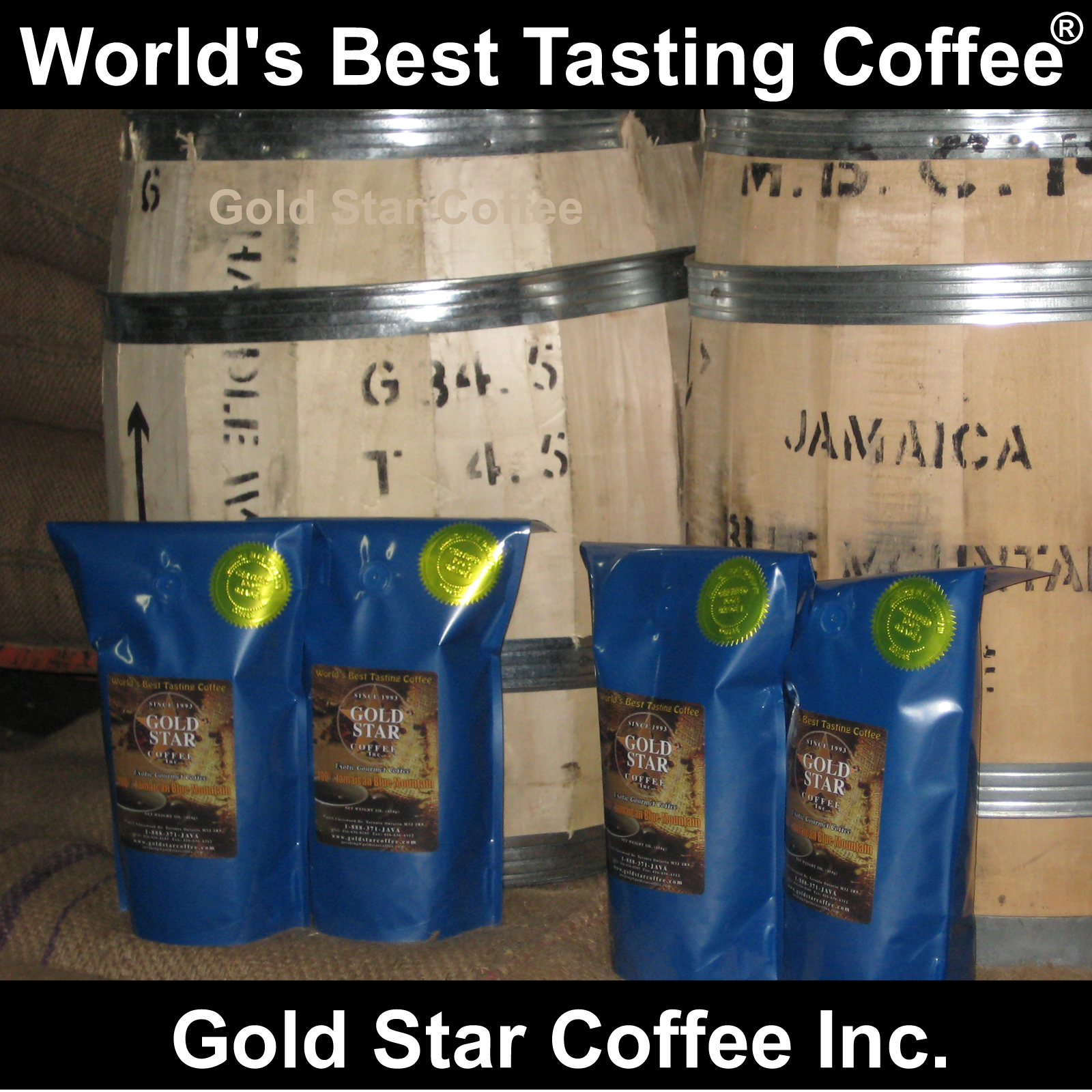 Jamaica Blue Mountain Coffee 2lb plus Blue Mountain PeaBerry 2lb = 4 lb. total