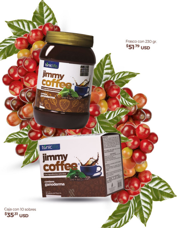 Jimmy Coffee Tonic Life Potente Antioxidante Ganoderma