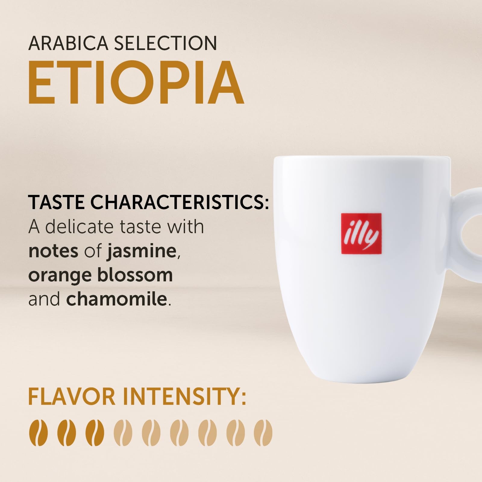 illy Arabica Selections Ethiopia Whole Bean 8.8 Ounce (Pack of 1), Etiopia