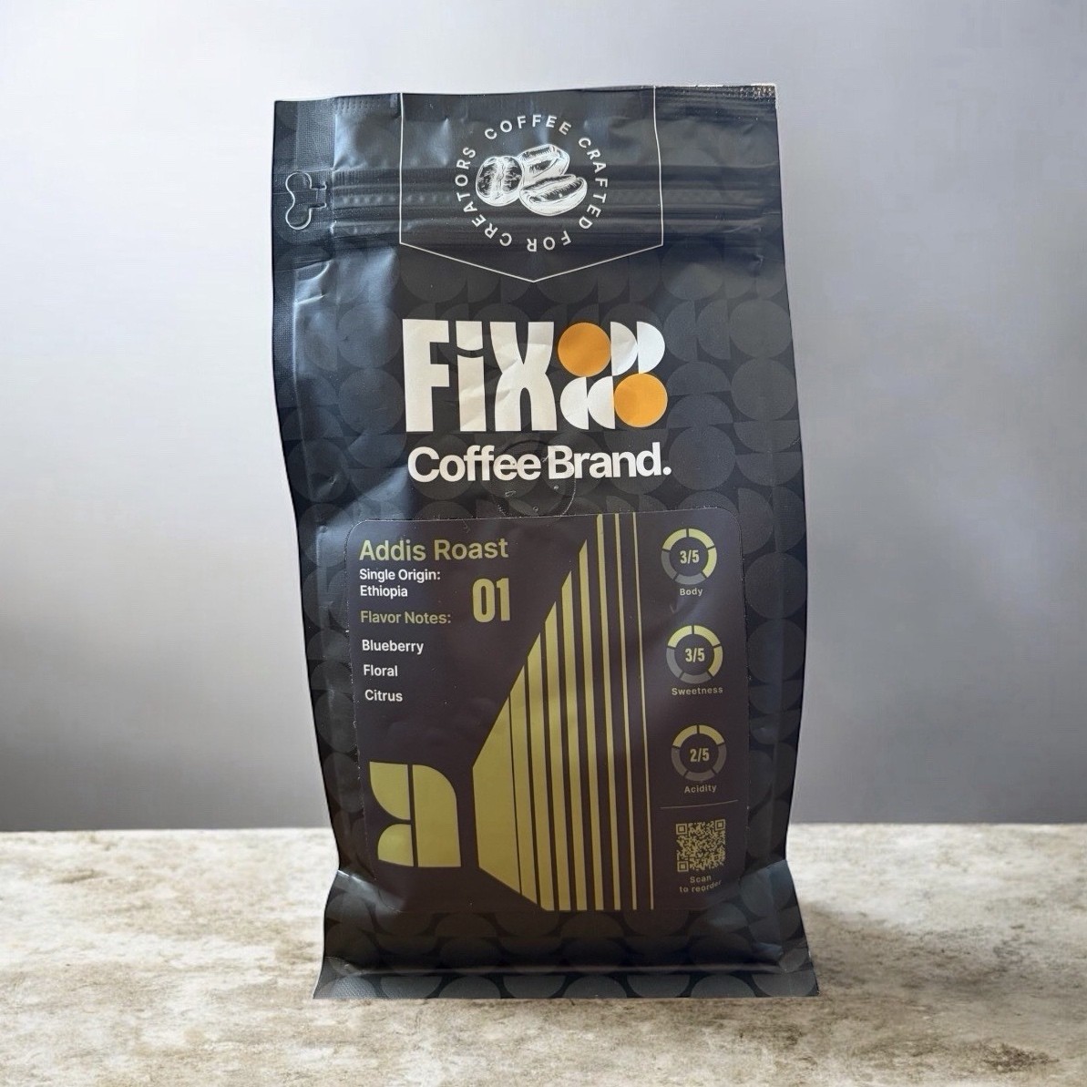 Fix Coffee Brand Addis Roast Coffee Beans Ethiopia Blueberry Floral Citrus
