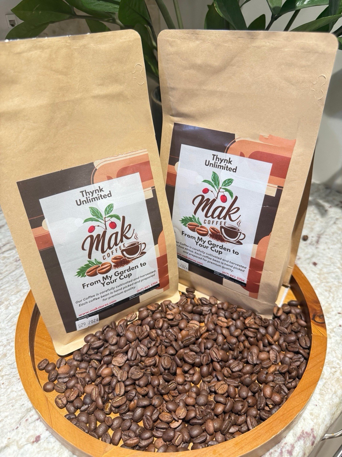 Mak Coffee Kenya AA Whole Bean Dark Roast Citrus Floral East Africa Pantry