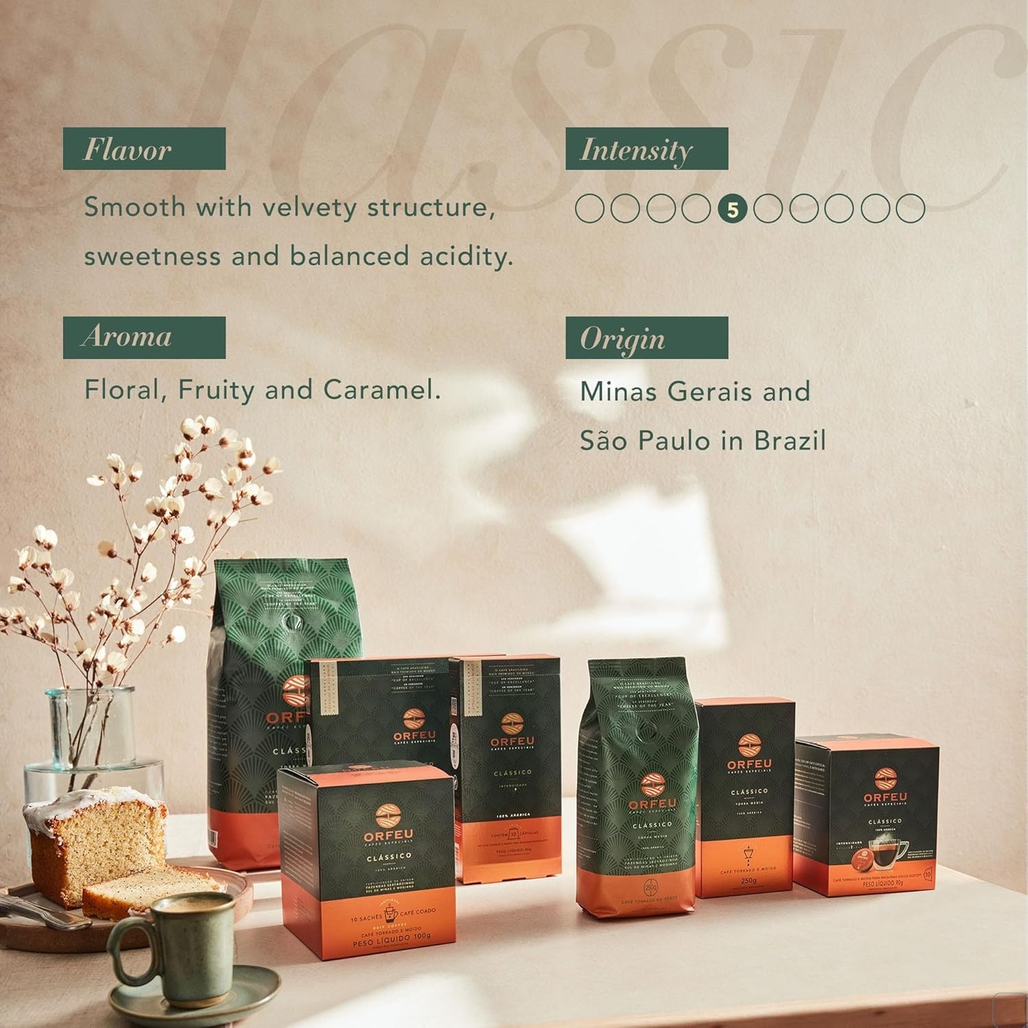 Elegant 8.8oz Brazilian Organic Coffee – Balanced Acidity & Flavor Symphony