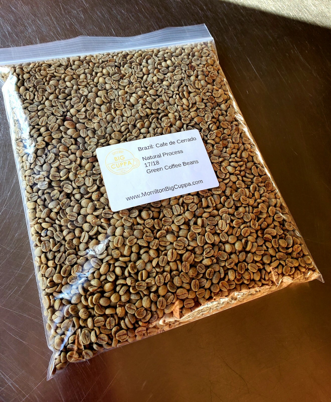 Raw, unroasted Green Coffee Beans – Brazil Cafe de Cerrado Natural Process – 3lb