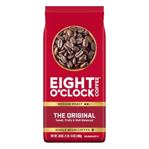 Medium Roast Whole Bean Coffee – Sweet & Fruity, Well Balanced, 30oz Pack