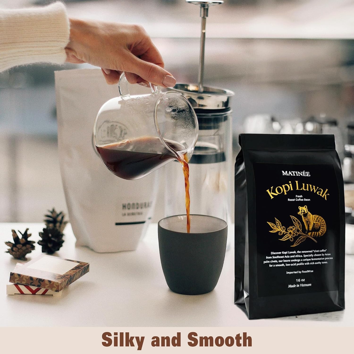 100% Pure Civet Cat Coffee Beans, Sustainably Sourced