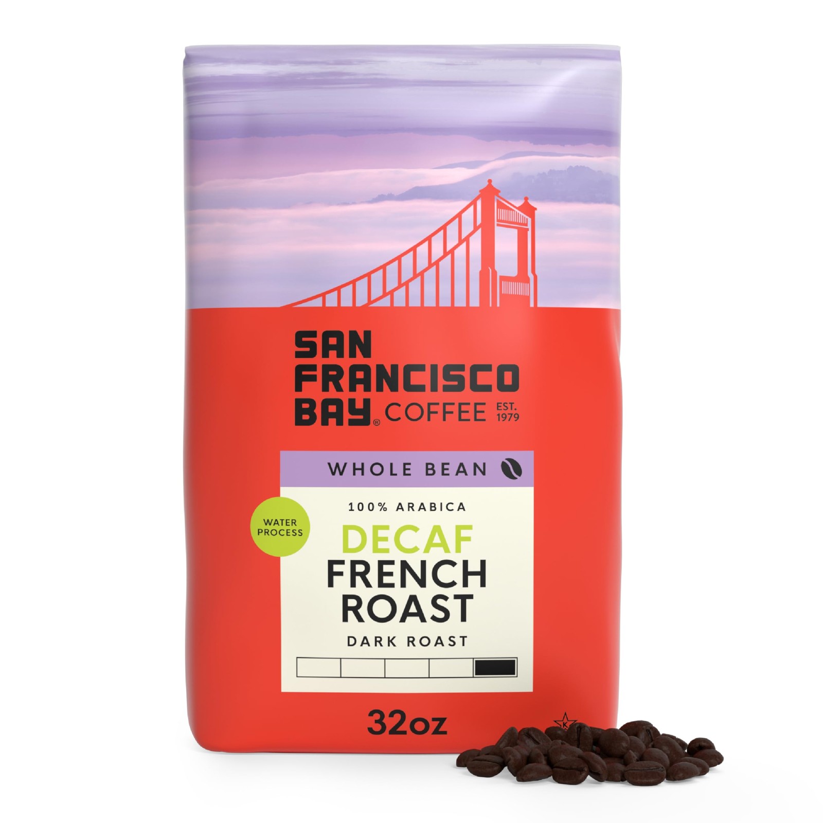 San Francisco Bay Coffee DECAF French Roast 32 Ounce (Pack of 1),