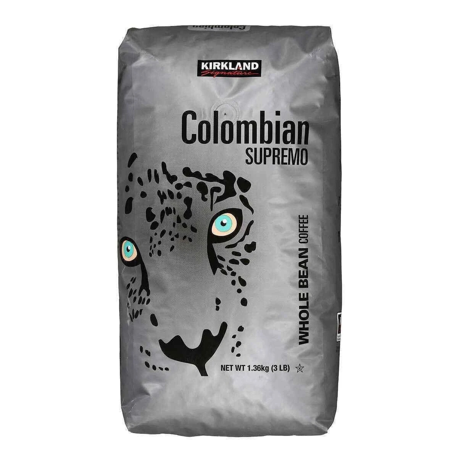 Kirkland Signature Colombian Supremo Whole Bean Coffee Medium Roast Caffeinated