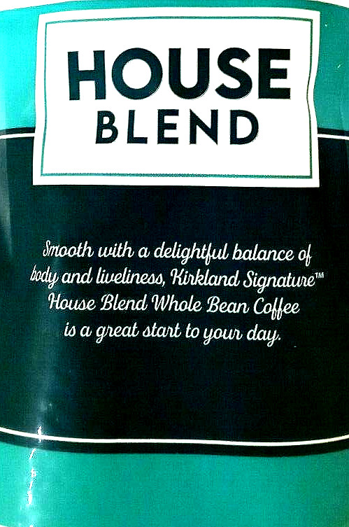Kirkland Signature Whole Bean Coffee HOUSE BLEND Medium Roast 40 oz EXP 03/2025