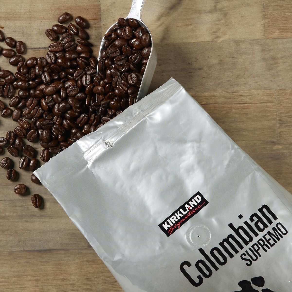 Kirkland Signature Colombian Supremo Coffee, Whole Bean, 3 lbs, Medium Roast