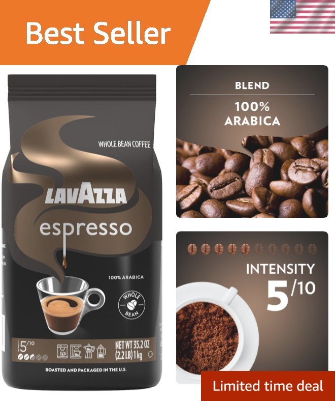 100% Arabica 2.2 lb Whole Bean Espresso – Perfect for Drip or Espresso Machines