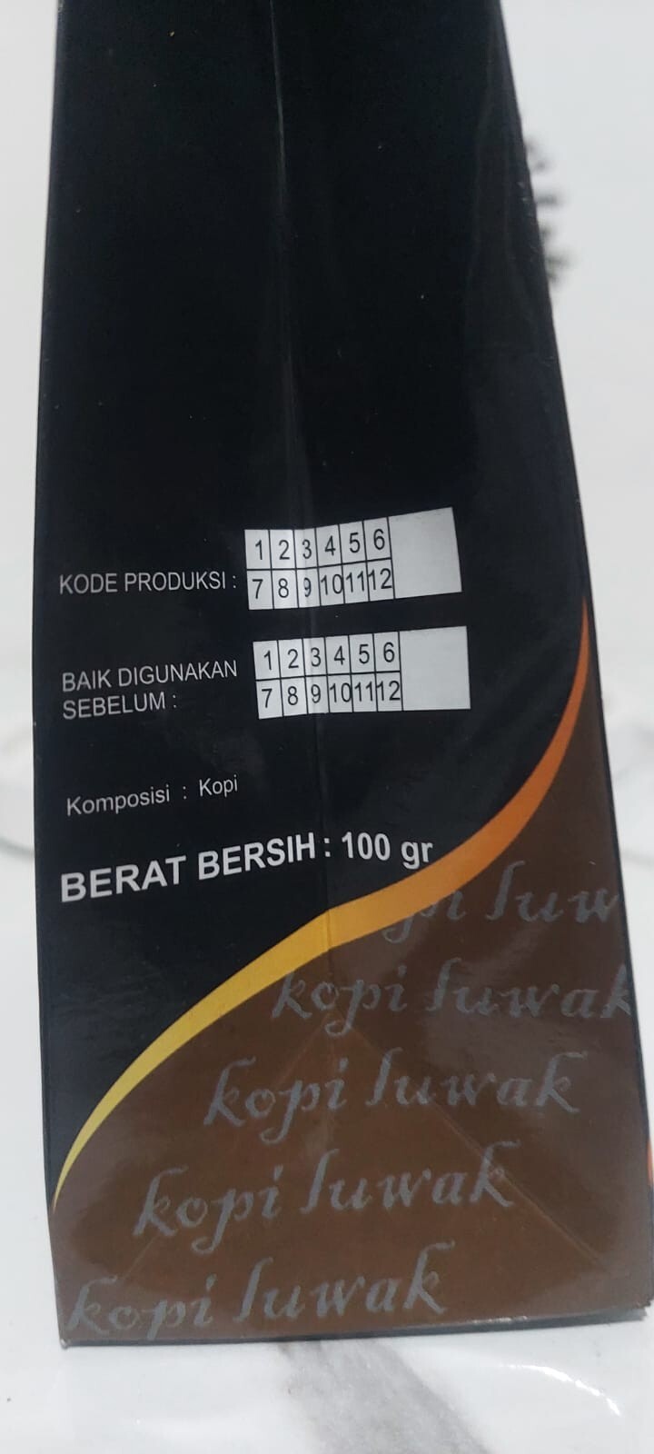 100gr Luwak Coffee Robusta Java 100 % Pure ground Luwak Roasted Coffe Beans