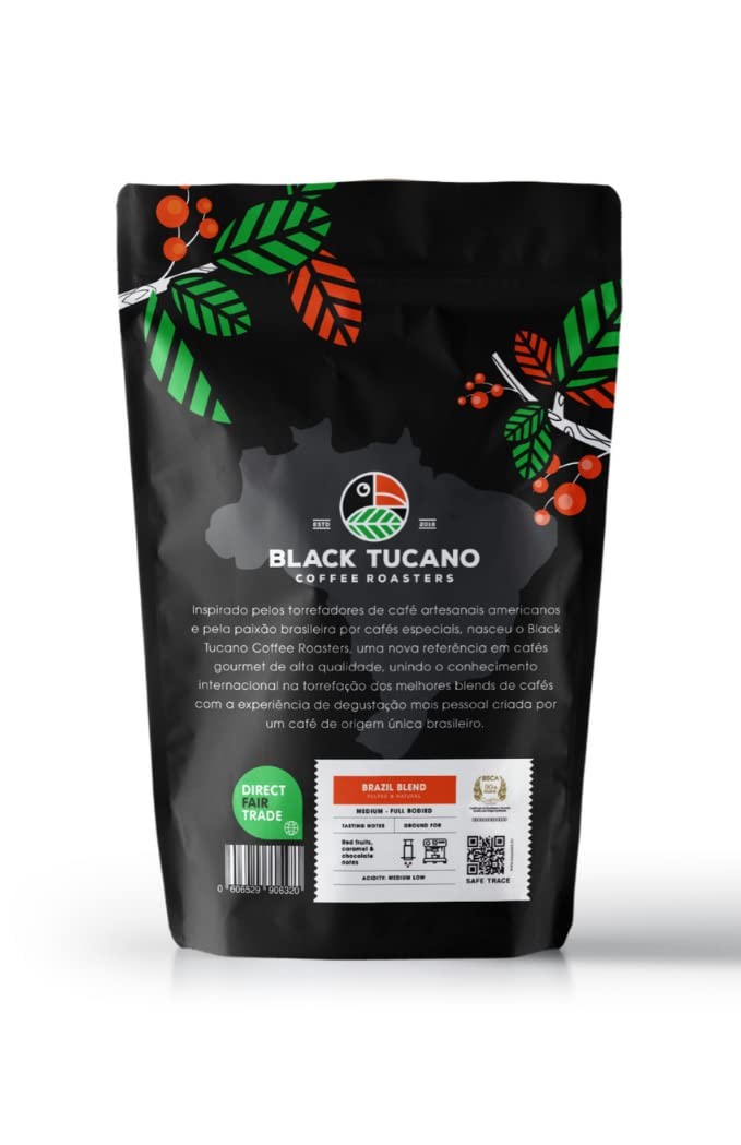 Specialty Coffee Brazilian Whole Bean, Medium Roast Premium Blend 8.8 Oz Bag