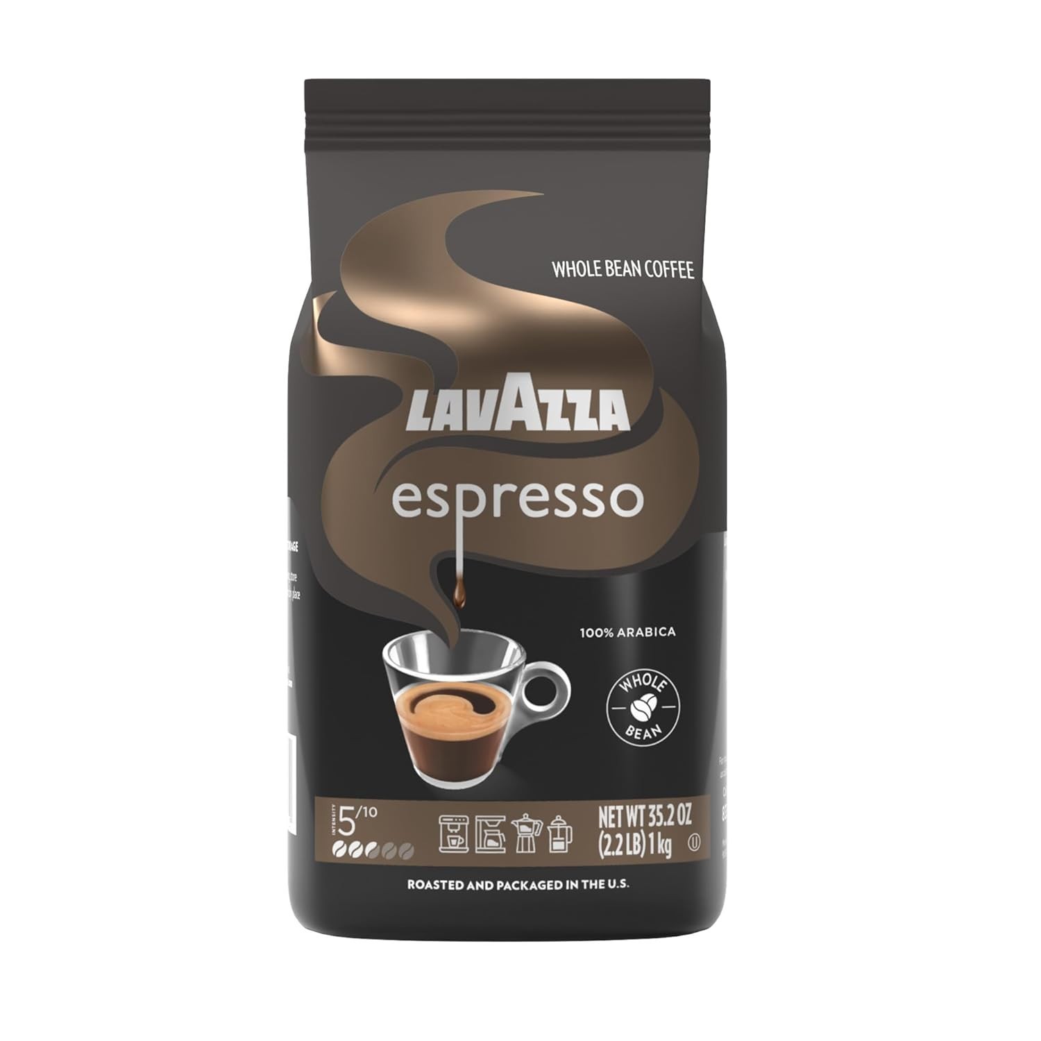 Lavazza Espresso Whole Bean Coffee Medium Roast, 100% Arabica 2.2 lb Bag Pack-1