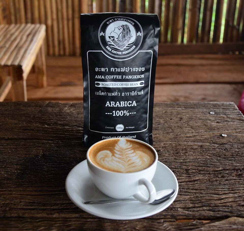 Roasted Coffee Beans AMA COFFEE PANGKHON 100% Arabica from Chiangrai Thailand