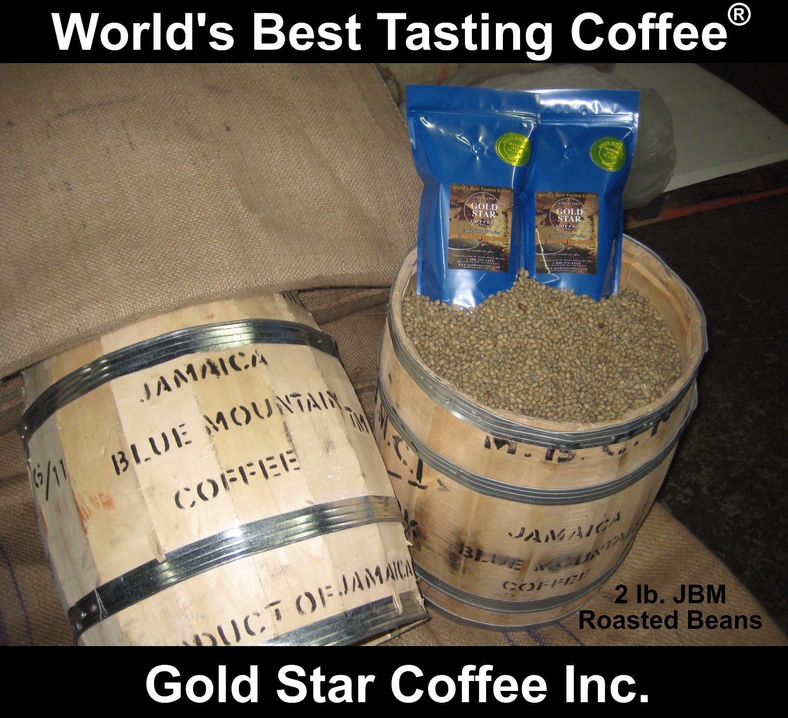 Jamaica Blue Mountain Coffee 2lb plus Blue Mountain PeaBerry 2lb = 4 lb. total
