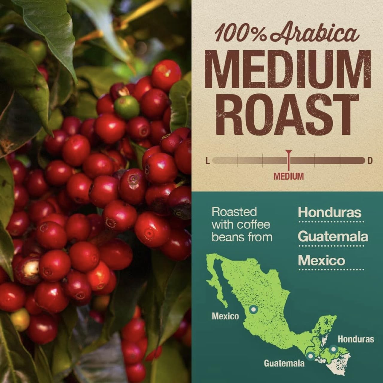 Mayan Organic Arabica Whole Bean Coffee Medium Roast 2lb Specialty Blend