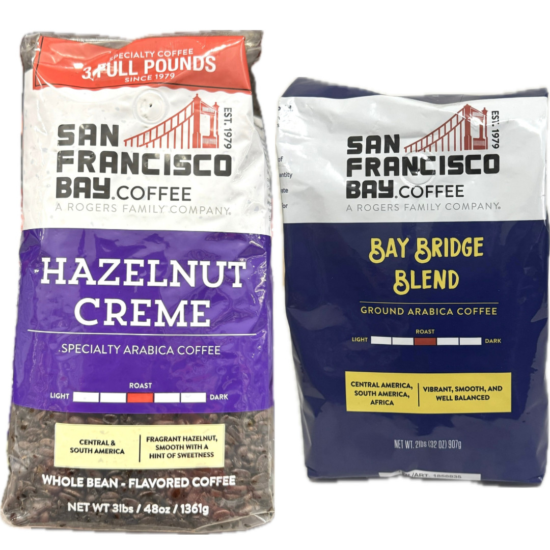 San Francisco Bay Coffee Selection – Whole Bean & Ground – Choose Your Blend