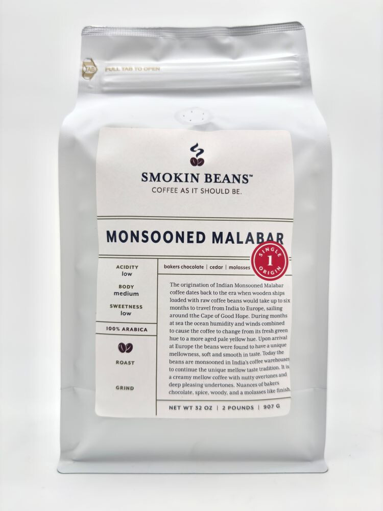 8oz/5lb – Monsooned Malabar – India Beans – Fresh Roasted To Order Coffee