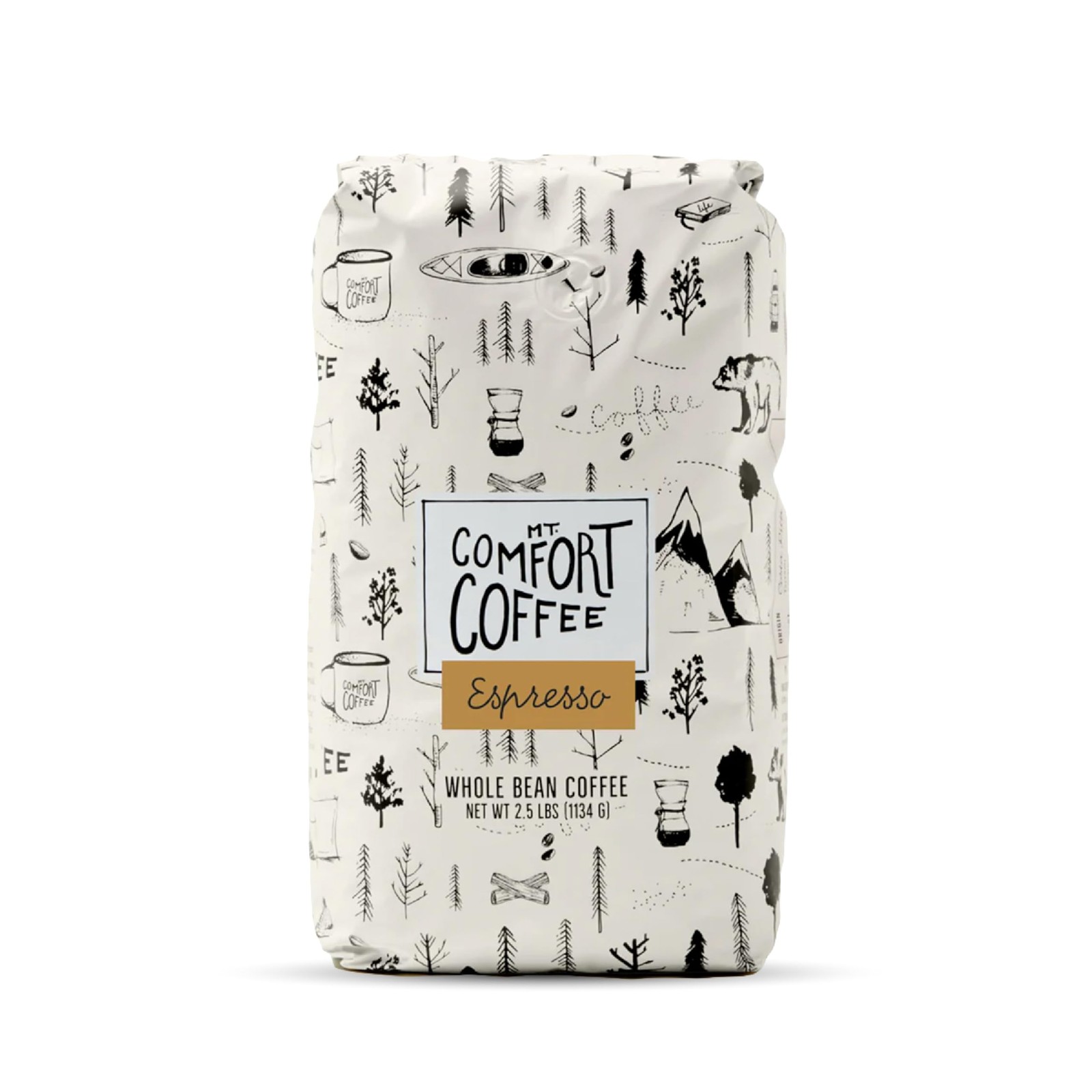 Espresso Roast Whole Bean Coffee Chocolate And Caramel Flavor Notes 2.5 Lbs