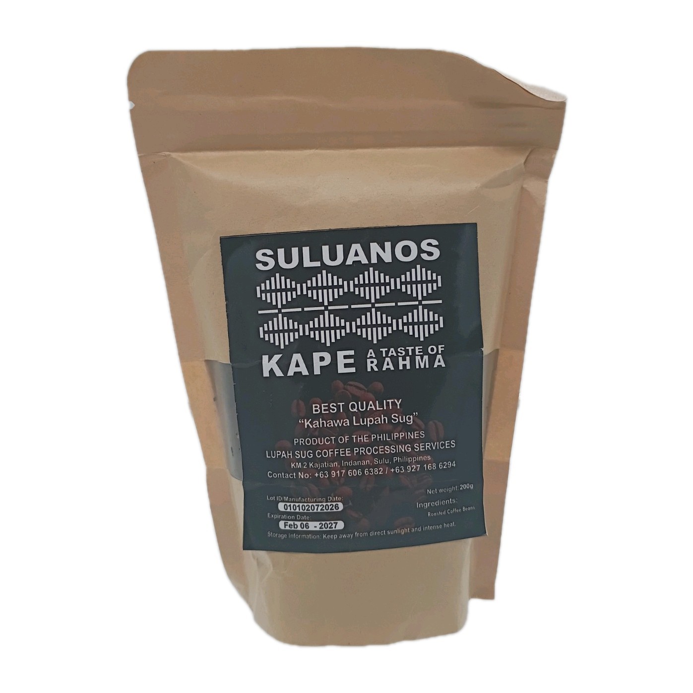 Suluanos Kape A Taste of Rahma Coffee Beans Philippines 200g