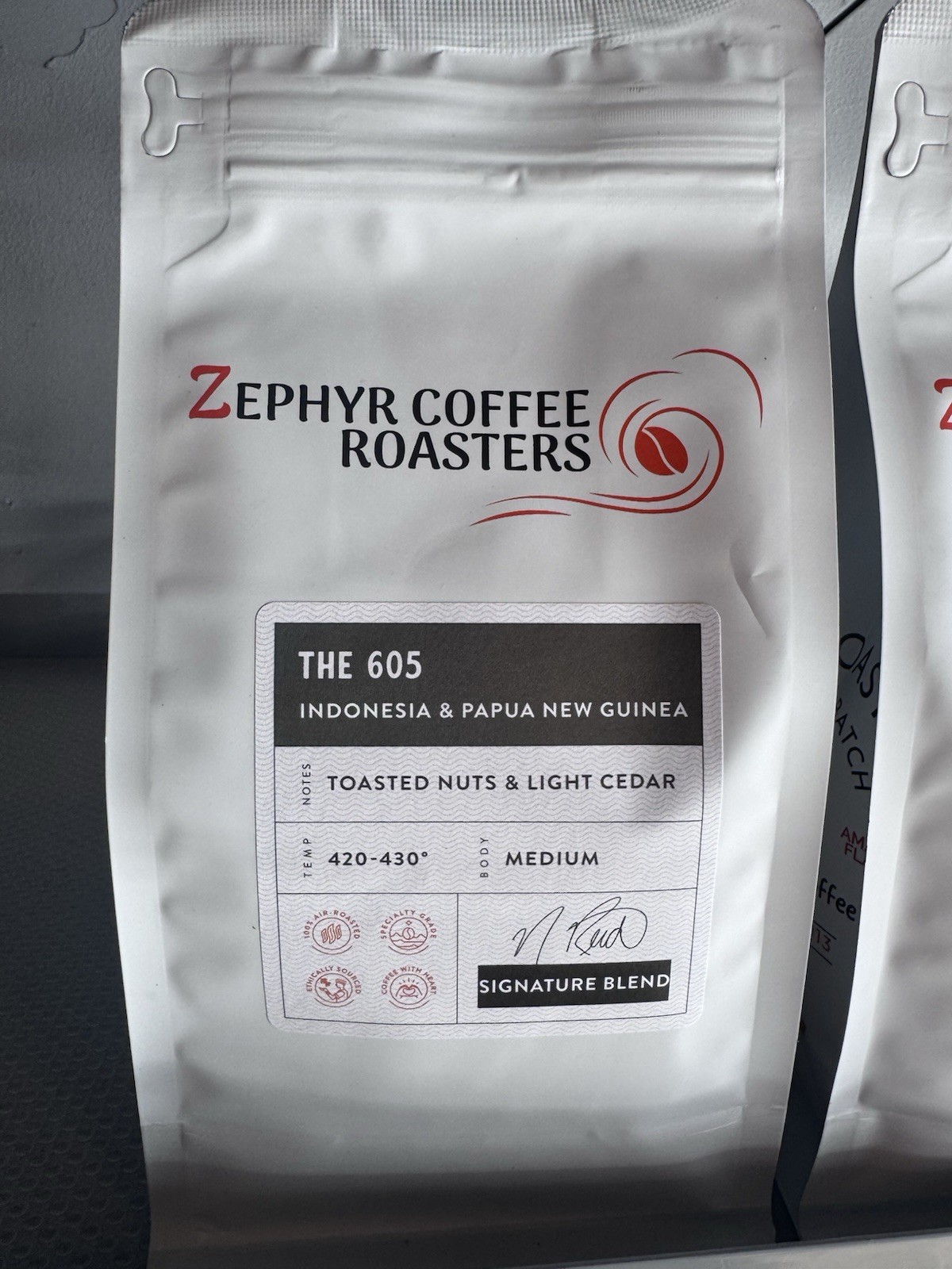 Zephyr Coffee Roasters The 605 Medium Roast Indonesia Papua New Guinea Toasted …