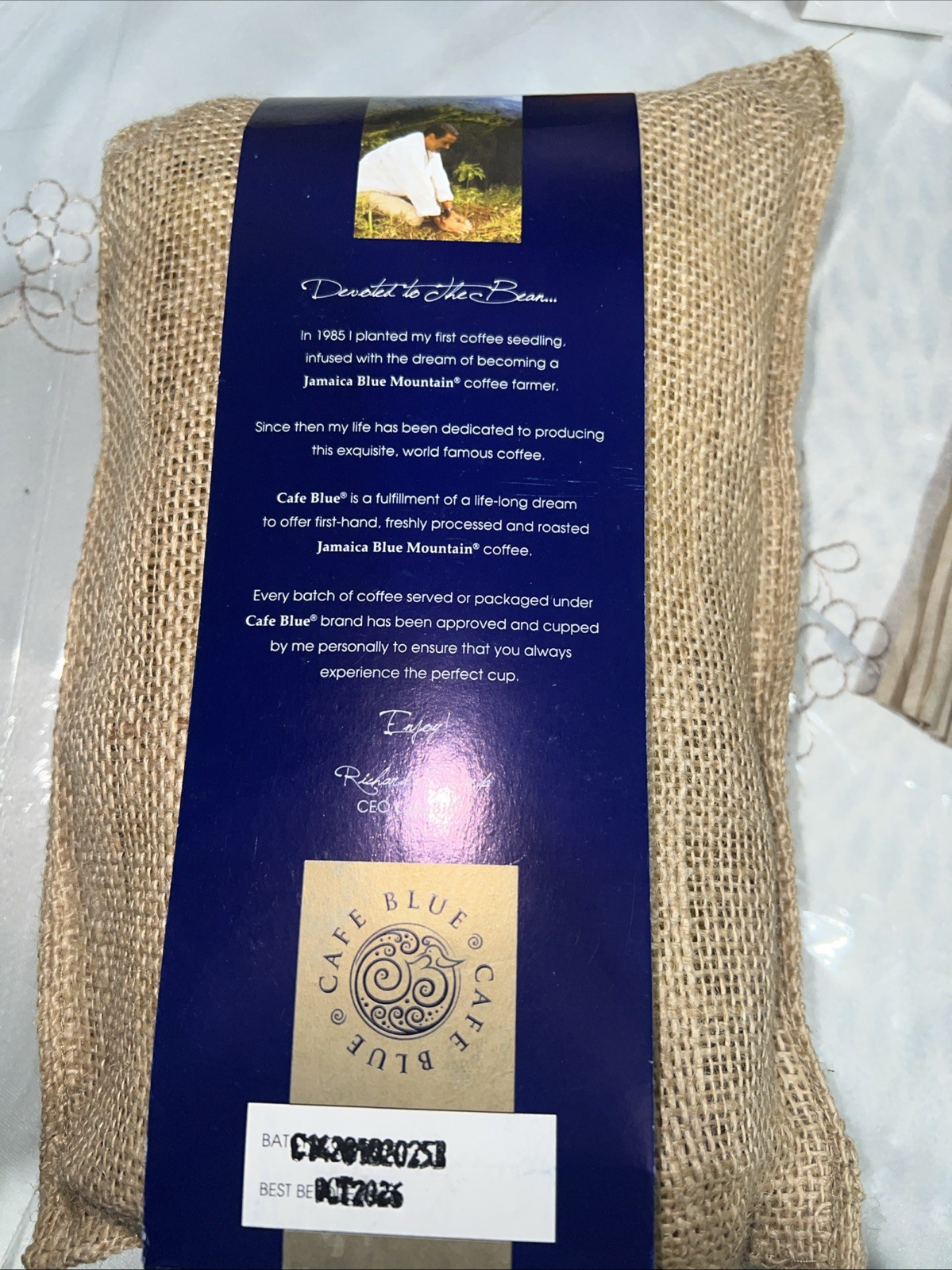 Cafe Blue – 100% Authentic Jamaica Blue Mountain Coffee from Clifton Mount 16oz