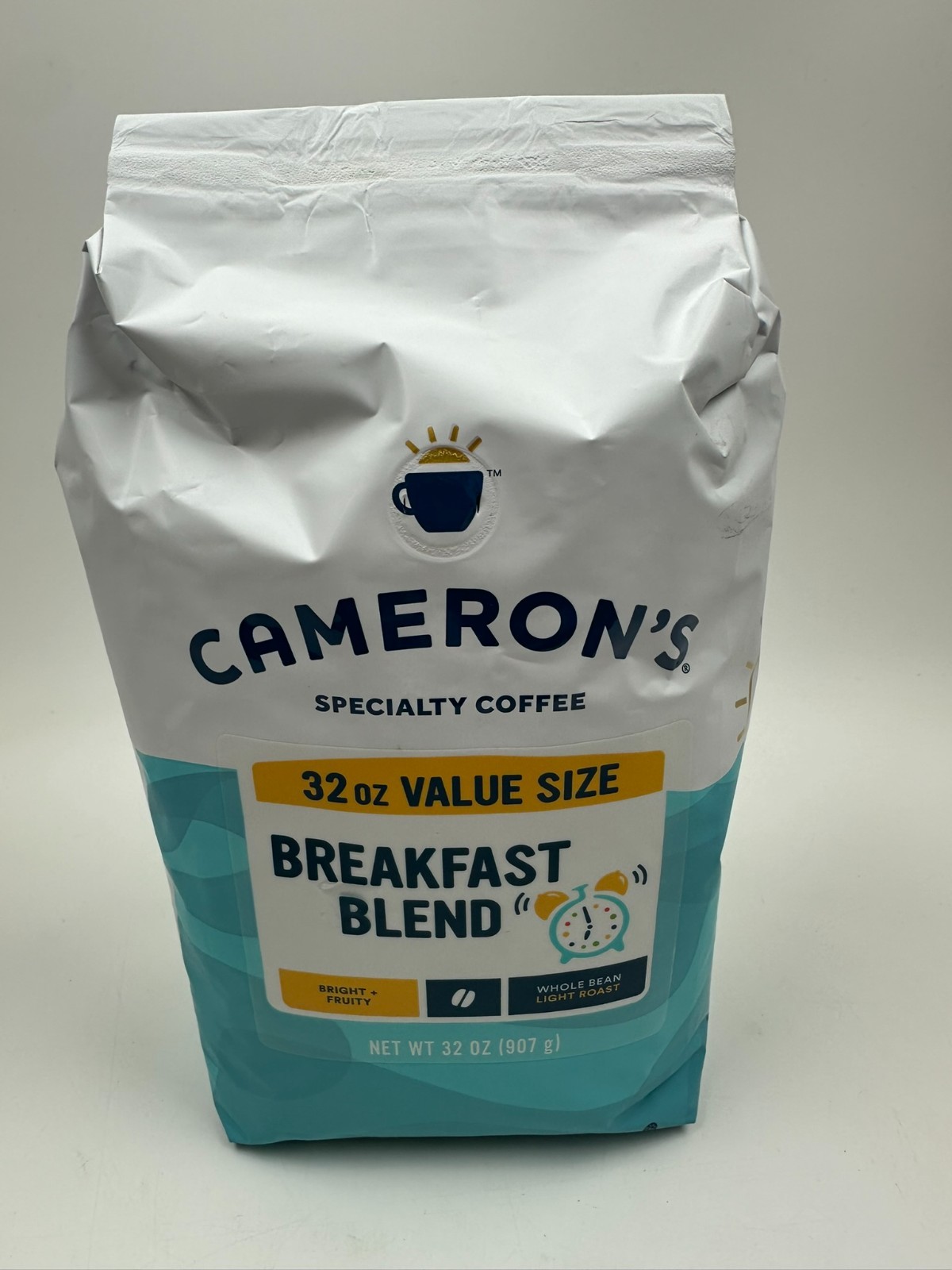 (4) Roasted Whole Bean Coffee Breakfast Blend 32oz Arabica Fresh Smooth Flavor