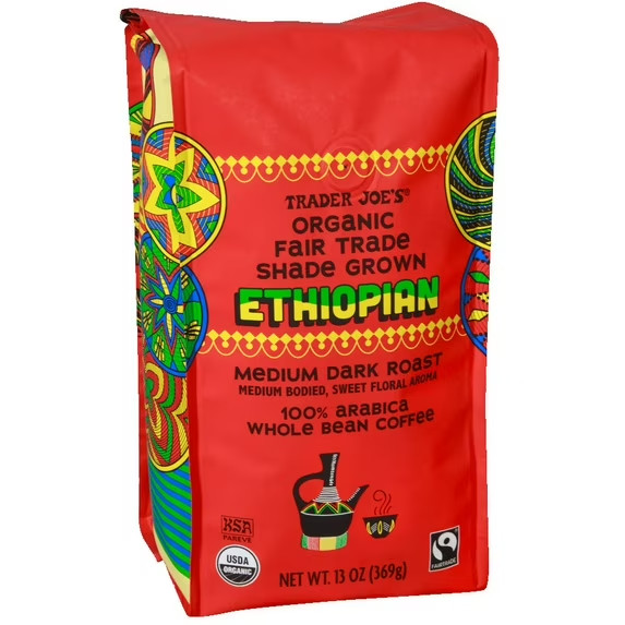 Trader Joe’s Organic Fair Trade Shade Grown Ethiopian Coffee 13 OZ