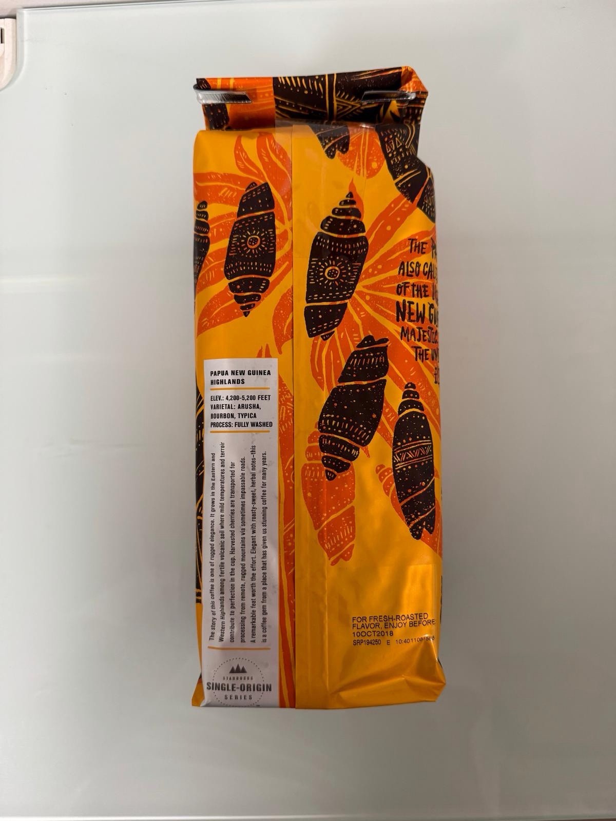 Starbucks Papua New Guinea Highland Whole Bean Coffee 16oz 2 Bags BBD 10/18 Bulk