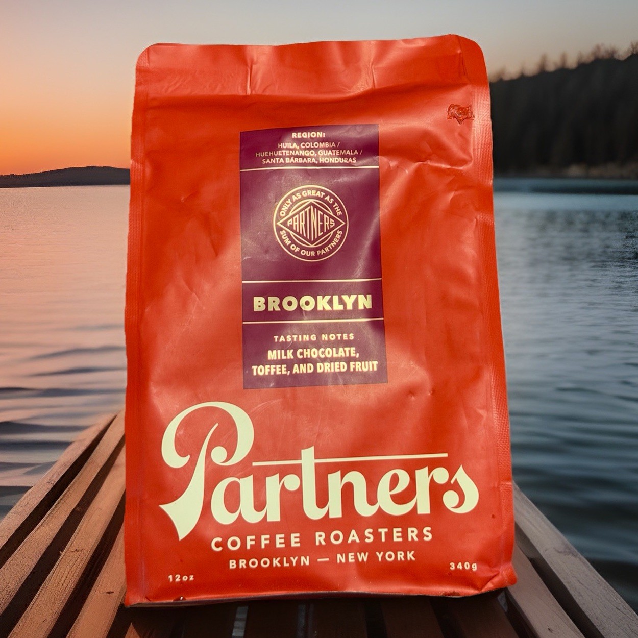 Partners Coffee Roasters Brooklyn Whole Bean Coffee 340g Milk Chocolate Toffee