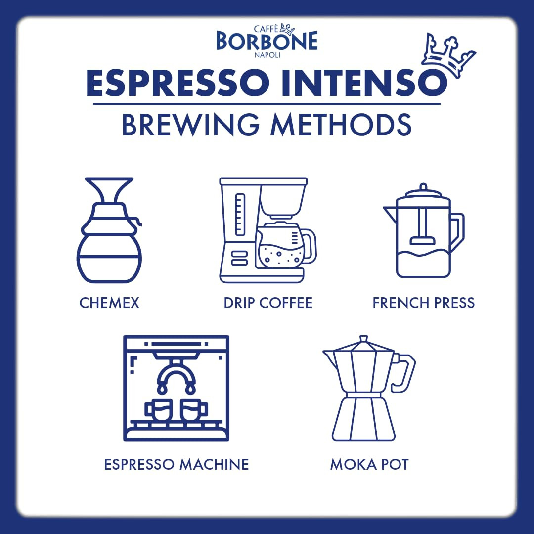 Caffe Borbone Espresso Intenso Whole Bean Coffee Medium Roast 2.2lb Bag