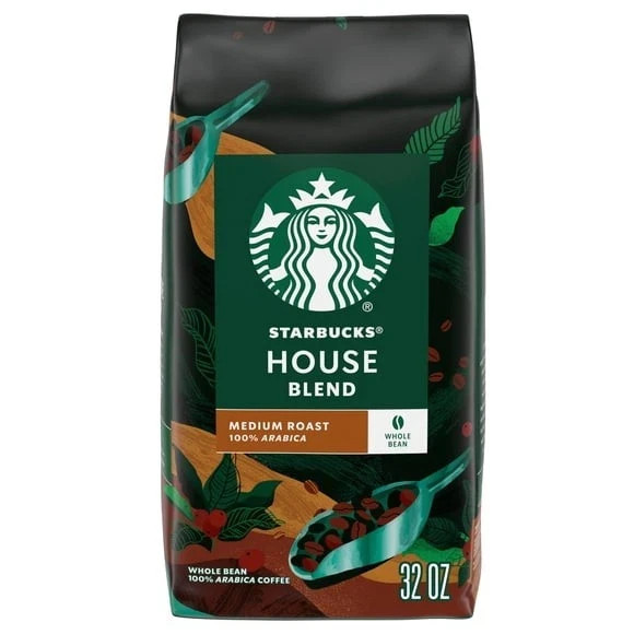 Starbucks Medium Roast Whole Bean, House Blend, 32 oz. B.B 01/05/2027