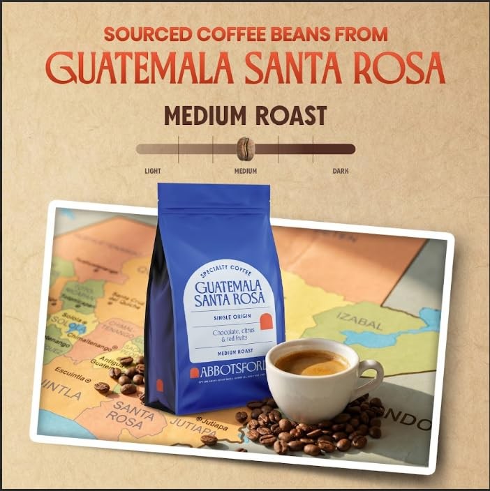 Guatemala Santa Rosa Whole Bean Medium Roast Coffee Arabica 12 Ounce Bag