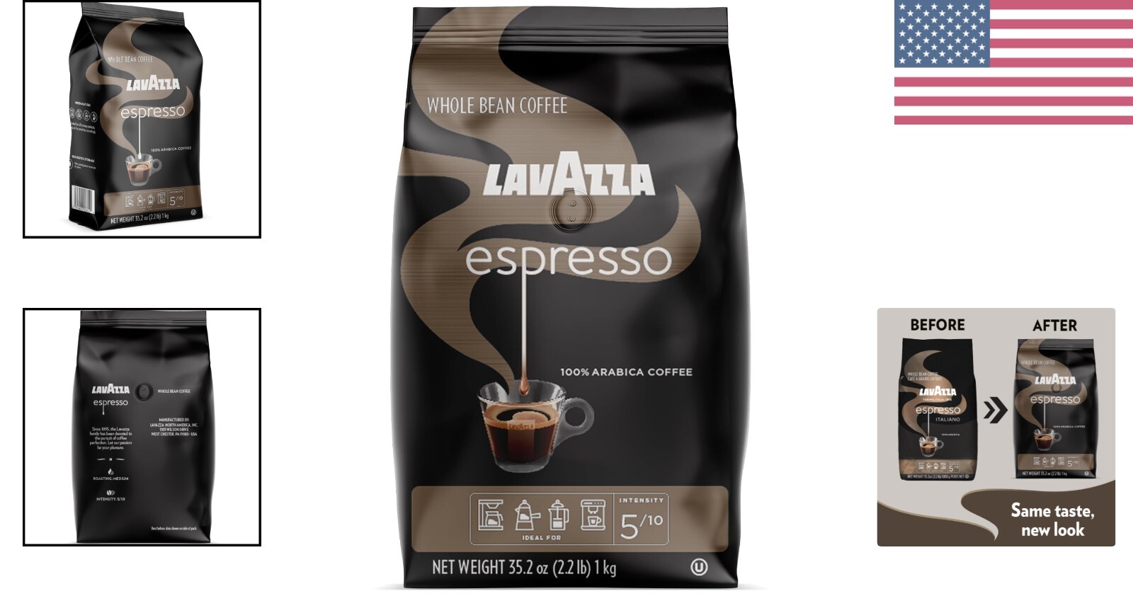 Versatile 2.2lb Whole Bean Espresso Coffee – Perfect for All Brewing Methods