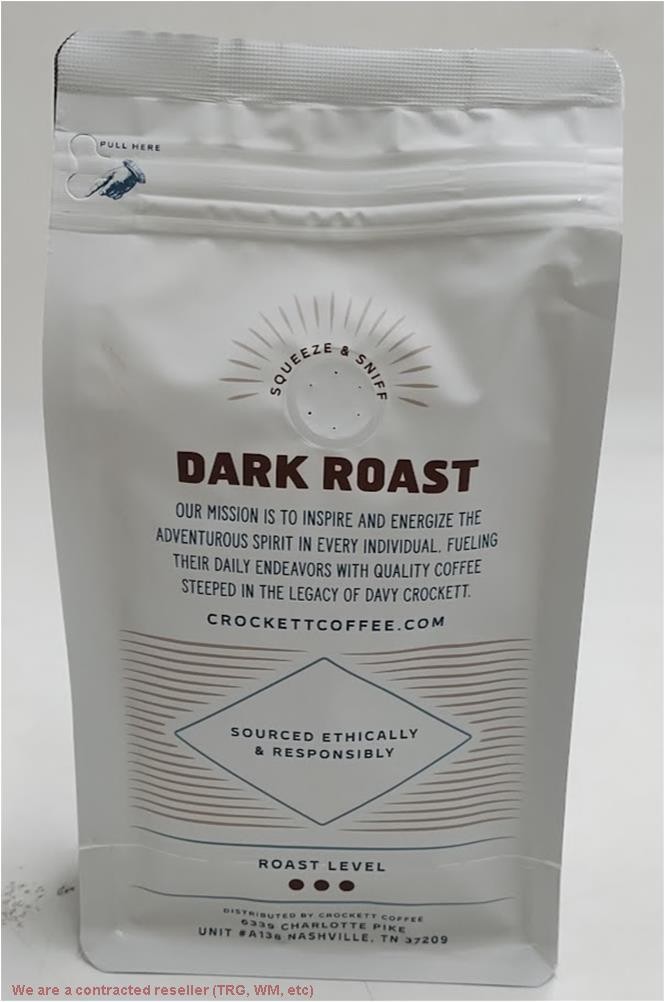 Crockett Whole Bean Coffee – Bold Dark Roast Whole Coffee Beans EXP: 12/2026