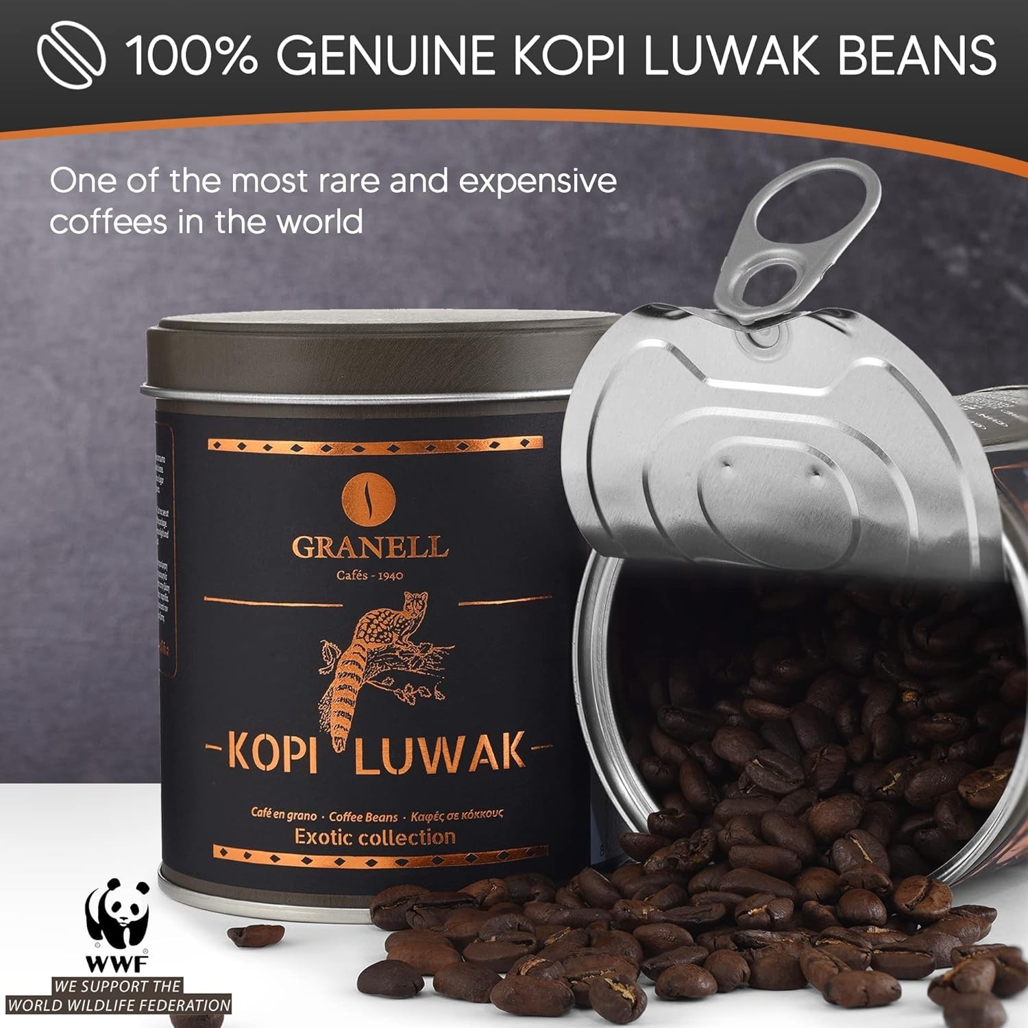 Rare Kopi Luwak Whole Bean Coffee – Smooth & Earthy Flavor