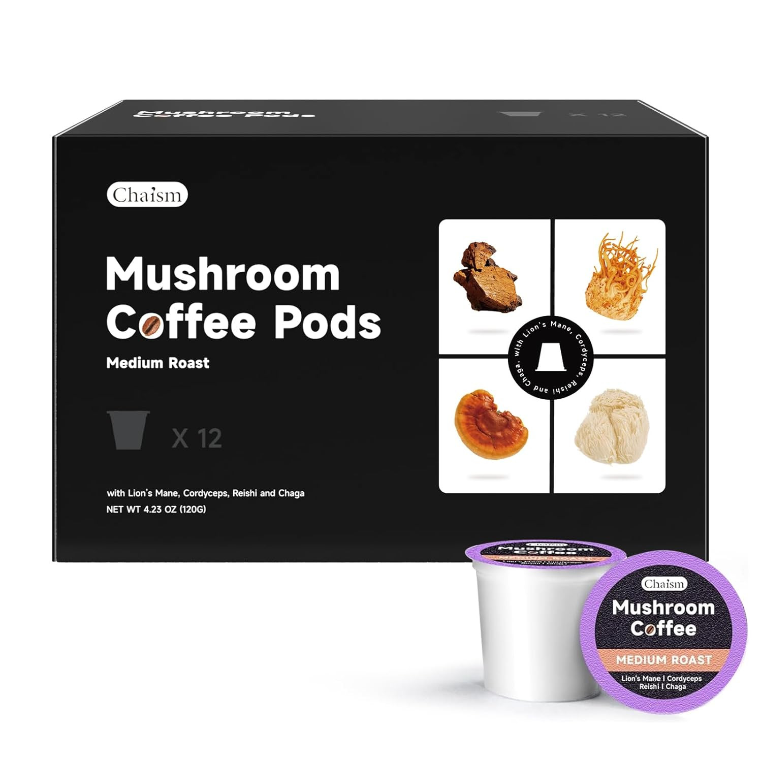 Mushroom Coffee Pods – Arabic Coffee with Lions Mane, Cordyceps, Reishi, Chaga f