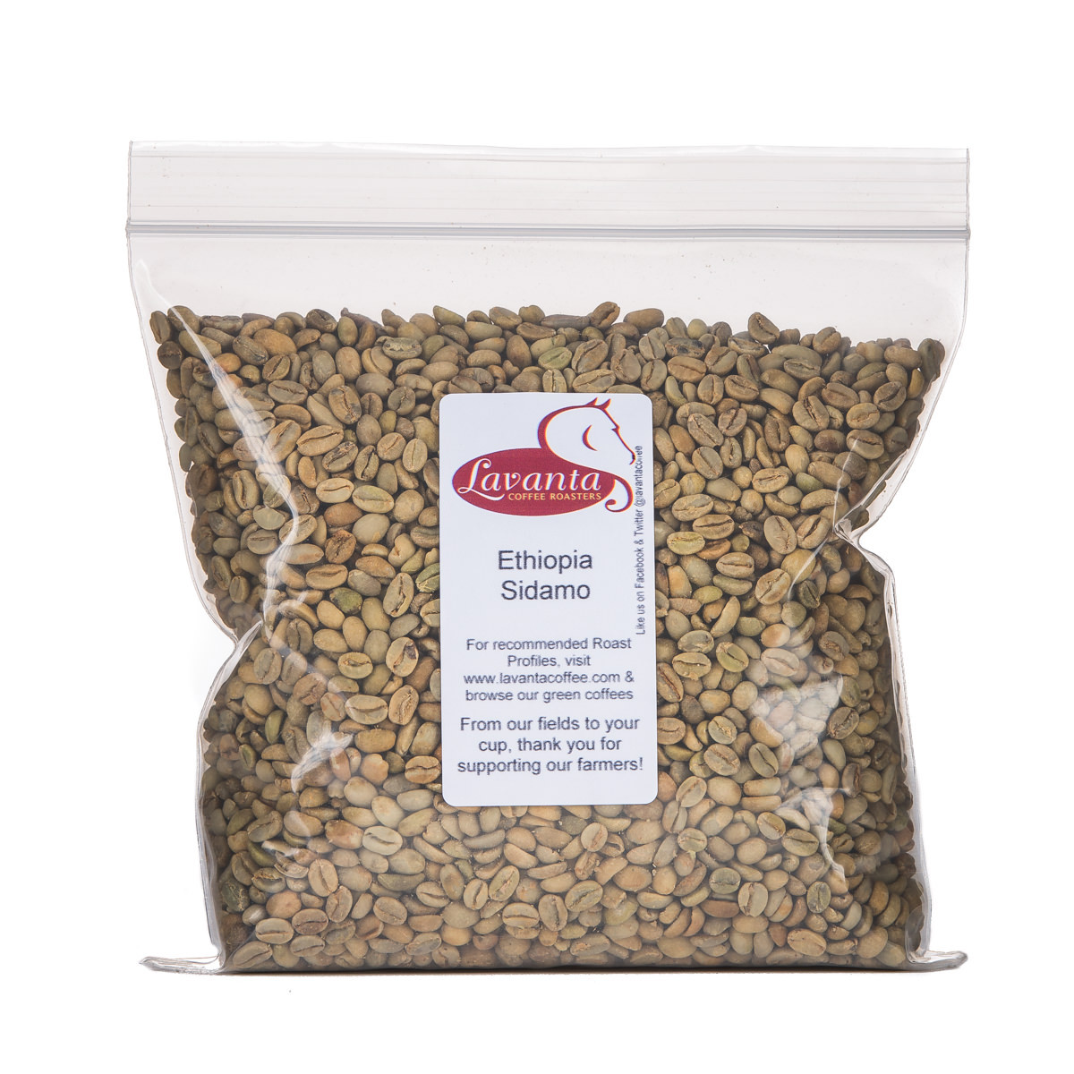 Lavanta Coffee Ethiopia Sidamo Arabica Green or Roasted Coffee