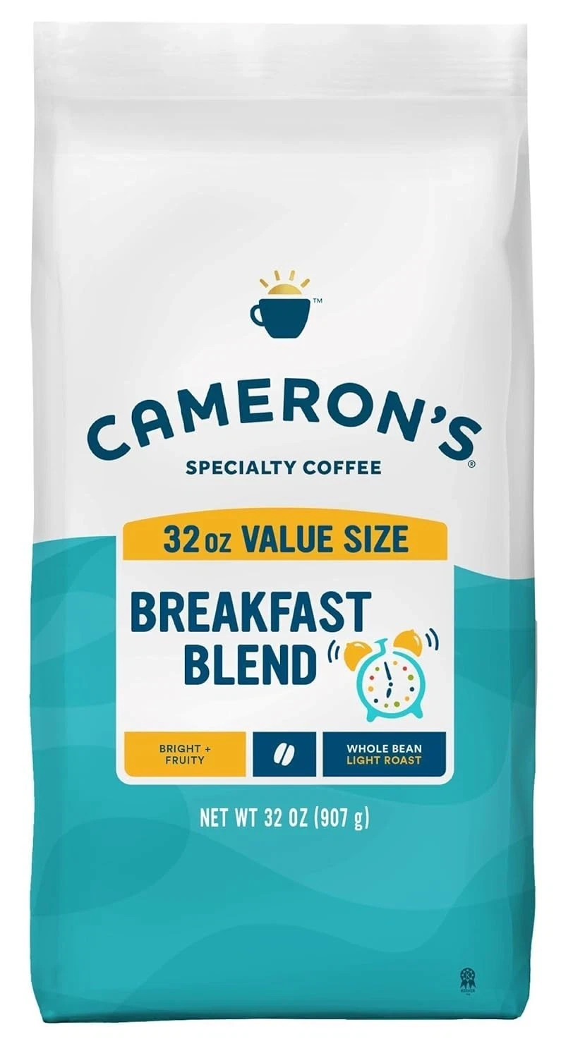 Cameron’s Coffee Roasted Whole Bean Coffee, Breakfast 32 Ounce (Pack of 1)