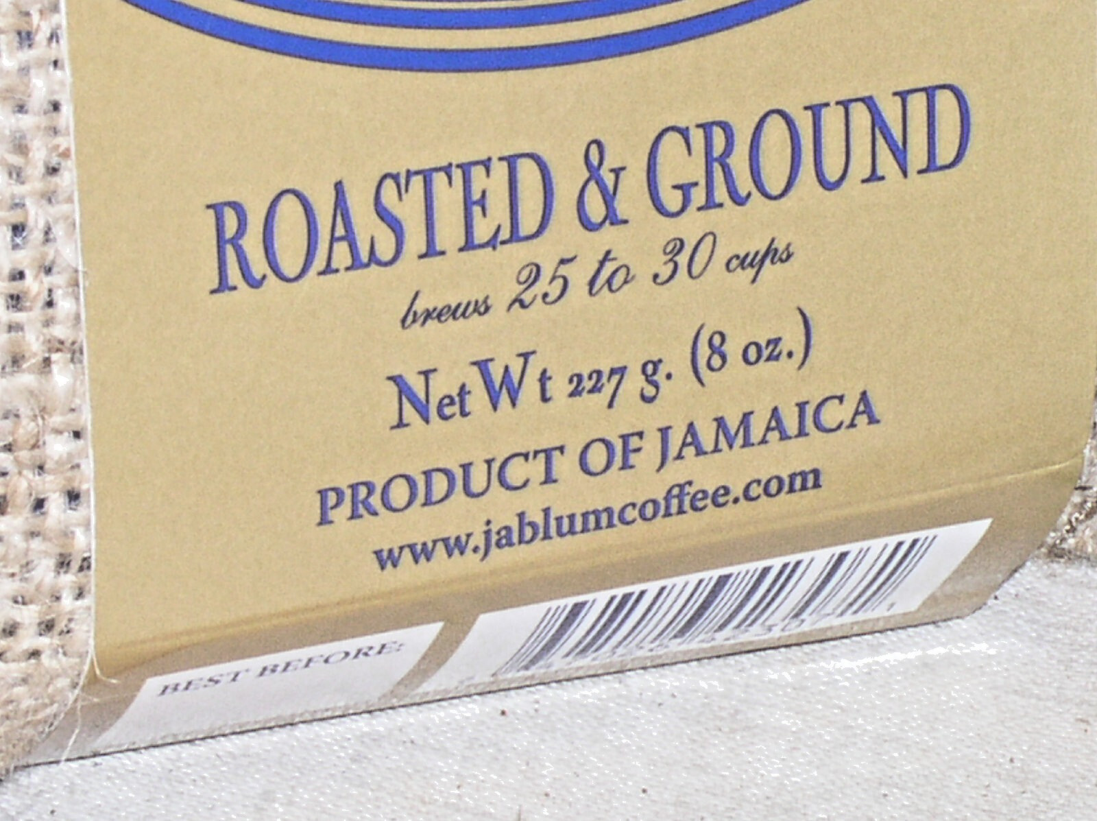 SEALED 8 OZ BLUE MOUNTAIN JABLUM PREMIUM BLEND JAMAICA ROASTED GROUND COFFEE