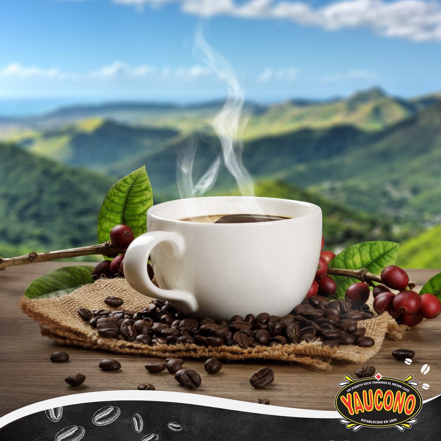 Yaucono Whole Bean Coffee, Arabica Medium Roast, Bagged, 2 Pound Pack of 2