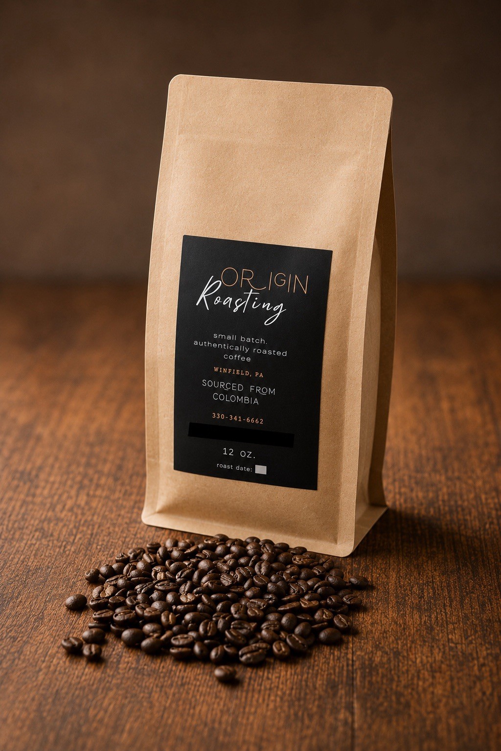 Freshly Roasted Premium Columbian Coffee 12 OZ Bag Whole Bean