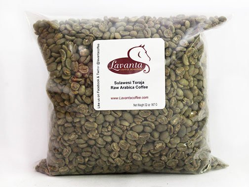 LAVANTA COFFEE GREEN SULAWESI TORAJA TWO POUND PACKAGE